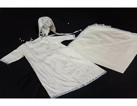 Крестильный набор для мальчика из серии Ангел, цвет шампань, от 0 до 6 мес.