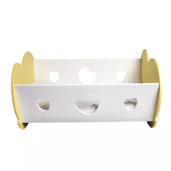 Кроватка-люлька для кукол, цвет нежно-желтый