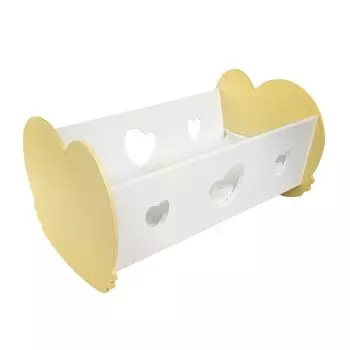 Кроватка-люлька для кукол Мини, цвет: нежно-желтый