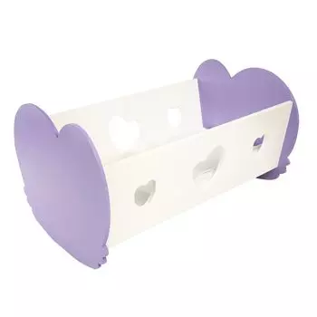 Кроватка-люлька для кукол Мини, цвет: нежно-сиреневый