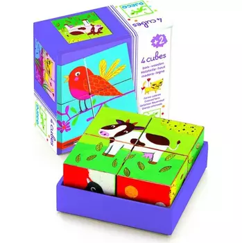 Кубики - Ферма, 4 штуки