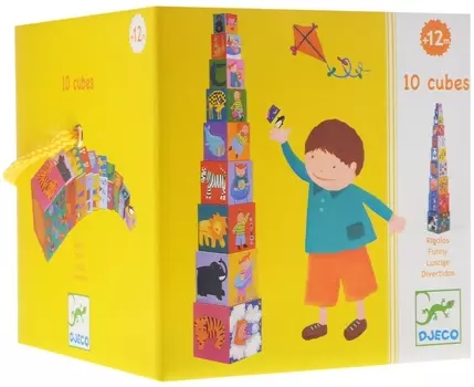 Кубики-пирамида - Забавные кубики, 10 штук