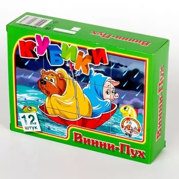 Кубики - Винни-Пух, 12 штук
