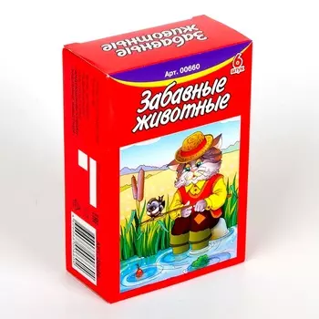 Кубики - Забавные животные, 6 шт.