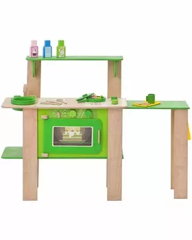 Кухня из дерева для мальчиков и девочек - Мятный лимонад, с 16 аксессуарами