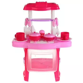 Кухня с набором посуды Маша и Медведь, свет и звук