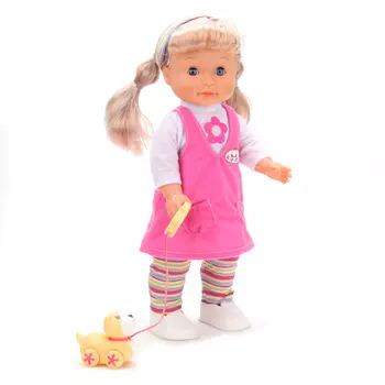 Кукла, 40 см., 3 функции, ходит, поет, знает стихи, есть щенок