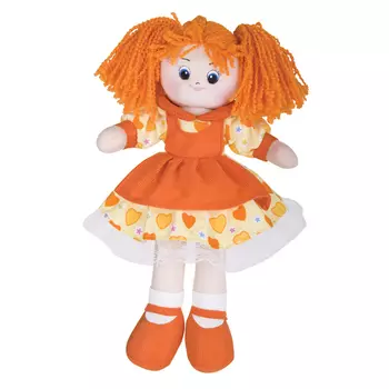 Кукла Апельсинка в платье с сердечками, 40см