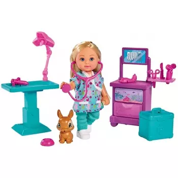 Кукла Еви, 12 см - Доктор в клинике