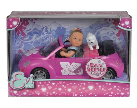 Кукла Еви и ее машинка