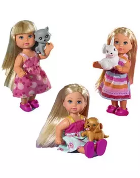 Кукла Еви со зверюшками