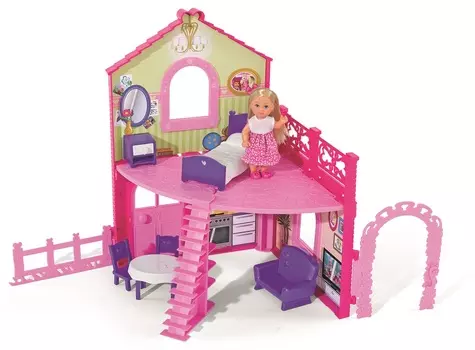 Кукла Еви в двухэтажном доме