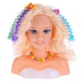 Кукла-манекен для создания причесок, 8 аксессуаров для волос