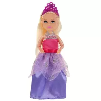 Кукла - Машенька принцесса, 15 см в розовом платье, сгибаются руки и ноги )