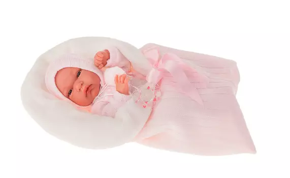 Кукла-младенец Эльза в розовом, 33 см