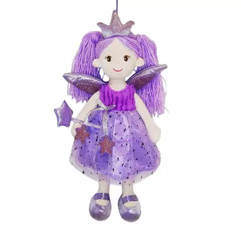 Кукла мягконабивная Фея в фиолетовом платье, 45 см
