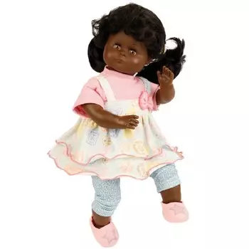 Кукла мягконабивная Санни темнокожая, 37 см