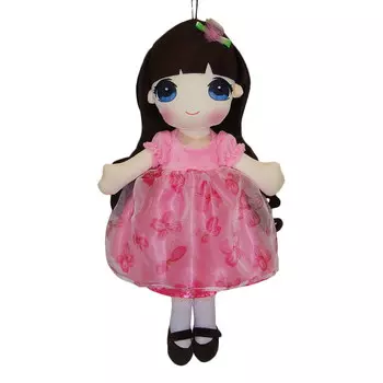 Кукла мягконабивная в розовом платье, 50 см