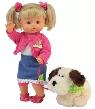 Кукла Нена Bambolina 36 см. с собачкой