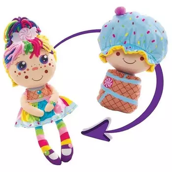 Кукла плюш - Девчушка-вывернушка - Настюшка 2-в-1