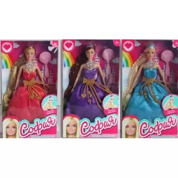 Кукла Принцесса София с аксессуарами для волос, 29 см., 3 вида