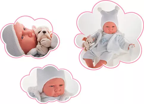 Кукла Реборн младенец Марисоль в голубом, 52 см.