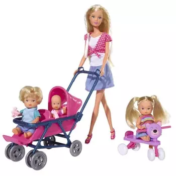 Кукла Штеффи, 29 см с тремя пупсами