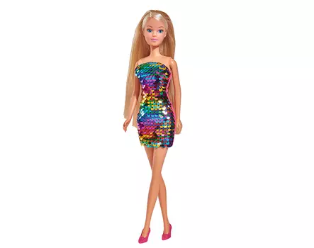 Кукла Штеффи в платье с пайетками, 29 см.