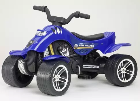 Квадроцикл синий педальный New Holland, 84 см