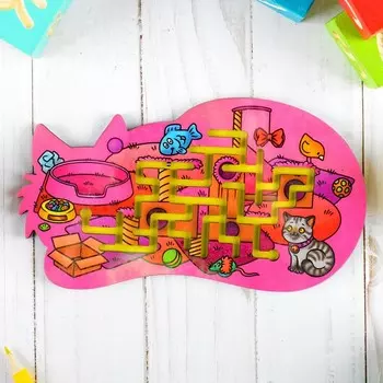 Лабиринт деревянный средний Котик