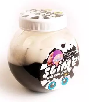 Лизун Slime Mega Mix, черный + белый 500 г