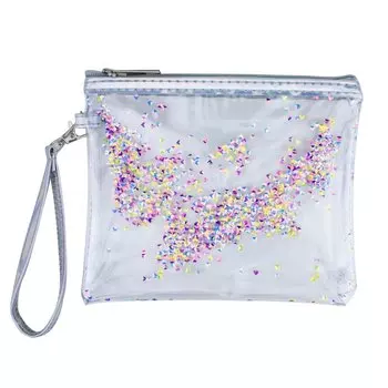 Lucky косметичка на молнии с пайетками-кристалликами