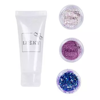 Lukky набор - Сделай свой гель с блестками для волос, 25 мл