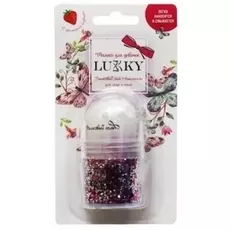Lukky роликовый гель с блестками для лица и волос с ароматом клубники, малиновый-серебристый, 20 мл