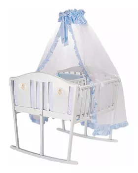 Люлька для двойни с матрасом Culla Gemellare Doppio Nidi Enchant, bianco/white