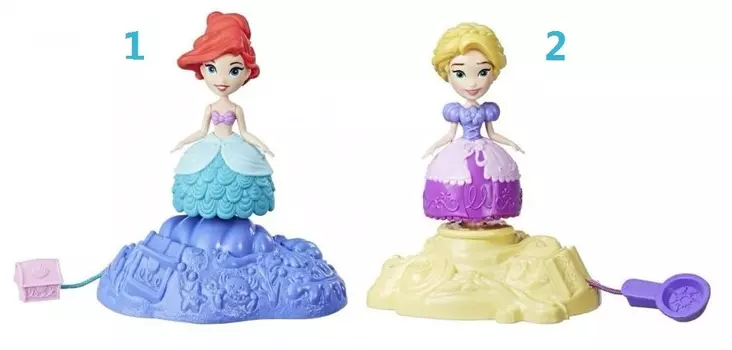 Magical Movers. Фигурка Disney princess. Принцесса крутящаяся Ариэль или Рапунцель, 2 вида