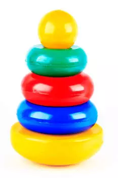 Малая пирамида качалка Круг, с 3 колечками