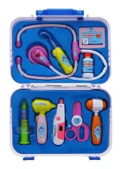 Маленький доктор. Набор доктора, 9 предметов, в чемодане