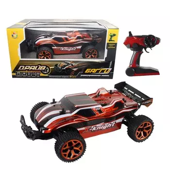 Машина Драйв на радиоуправлении, 2,4GHz, 4WD, скорость до 20 км/ч, свет, курковый пульт, с АКБ 700mAh Ni-CH, оранжевый