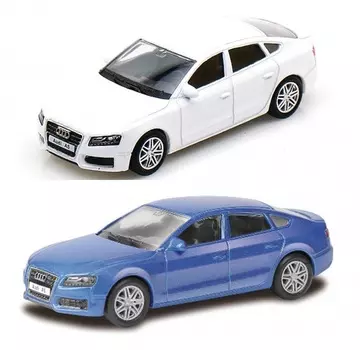 Машина металлическая Audi A5 2011, 1:64, 2 цвета - белый, синий