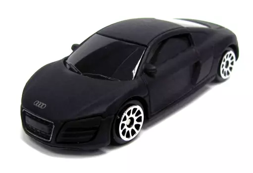 Машина металлическая Audi R8 V10, черный матовый цвет, 1:64