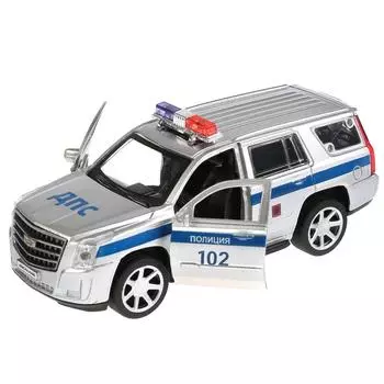 Машина металлическая Cadillac Escalade Полиция, 12 см, открываются двери, инерционная