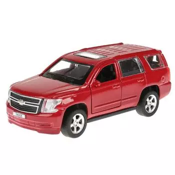 Машина металлическая Chevrolet Tahoe, длина 12 см., открываются двери и багажник, инерционная, красная