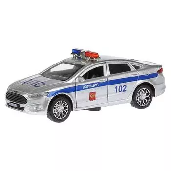 Машина металлическая Ford Mondeo Полиция, длина 12 см., свет и звук, открываются двери, инерционная
