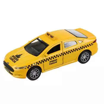Машина металлическая Ford Mondeo Такси, 12 см, открываются двери и багажник, инерционная