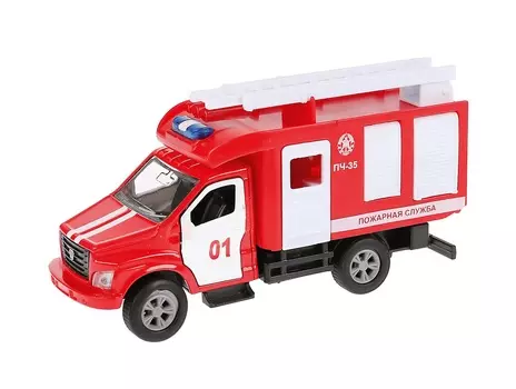 Машина металлическая Газ Газон Next Пожарная машина 14,5 см., открываются двери, инерционная