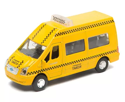 Машина металлическая инерционная Ford Transit - Такси со светом и звуком
