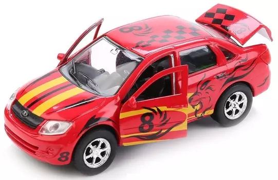 Машина металлическая инерционная Лада Гранта Спорт 12 см, открываются двери