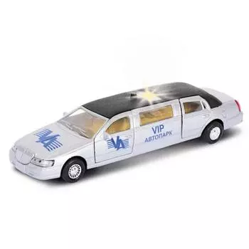 Машина металлическая инерционная Лимузин vip автопарк, свет + звук