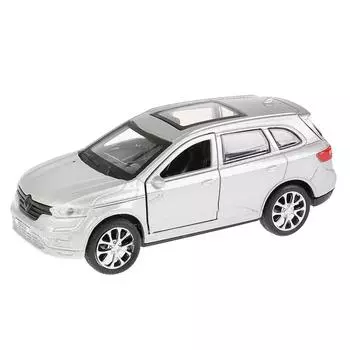 Машина металлическая инерционная Renault Koleos, 12 см, открываются двери, цвет серебристый